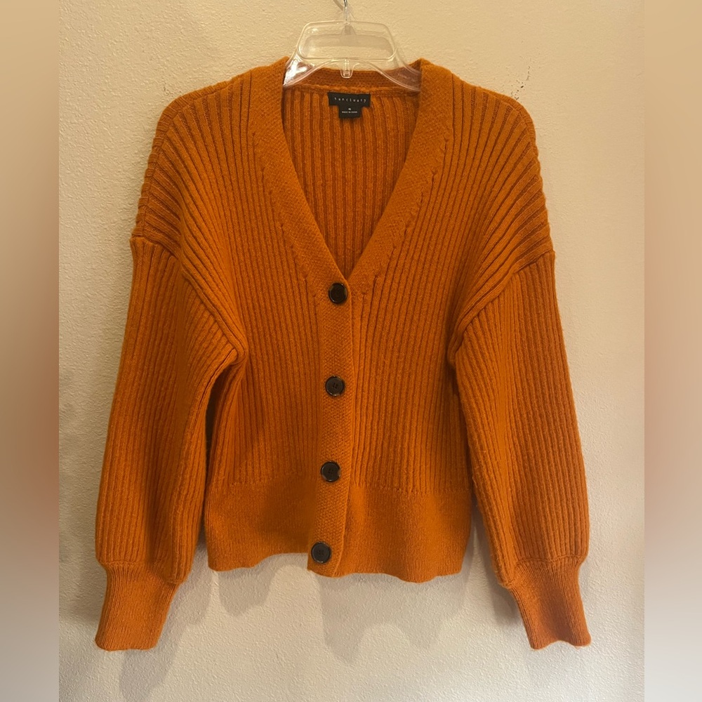 Sanctuary Orange Ribbed Cardigan